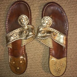 Gold Jack Rogers sandals